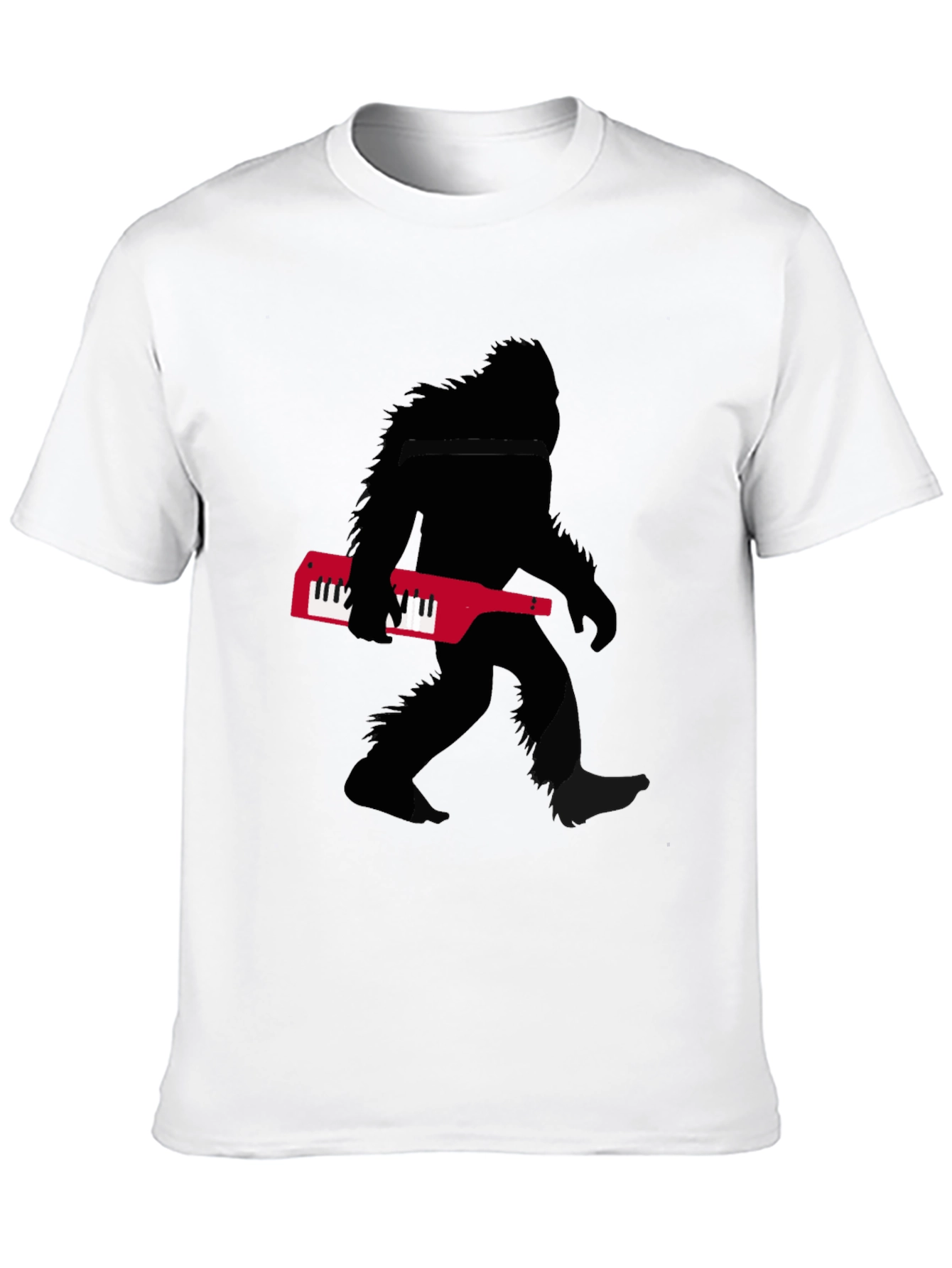 Camiseta Negra Sasquatch Teclado Músico