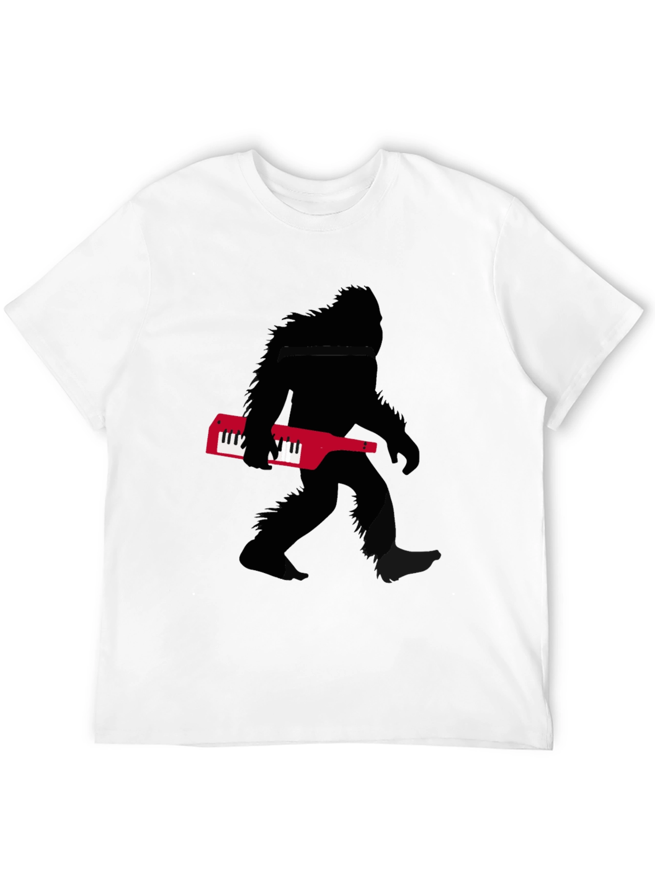 Camiseta Negra Sasquatch Teclado Músico