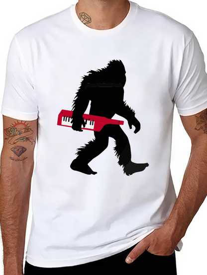 Camiseta Negra Sasquatch Teclado Músico