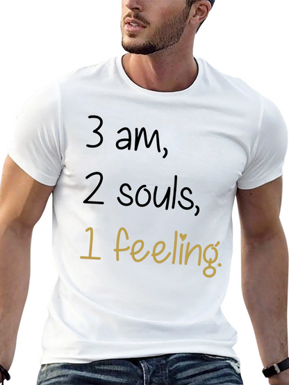 Camiseta Negra 3 am 2 Almas 1 Sentimiento