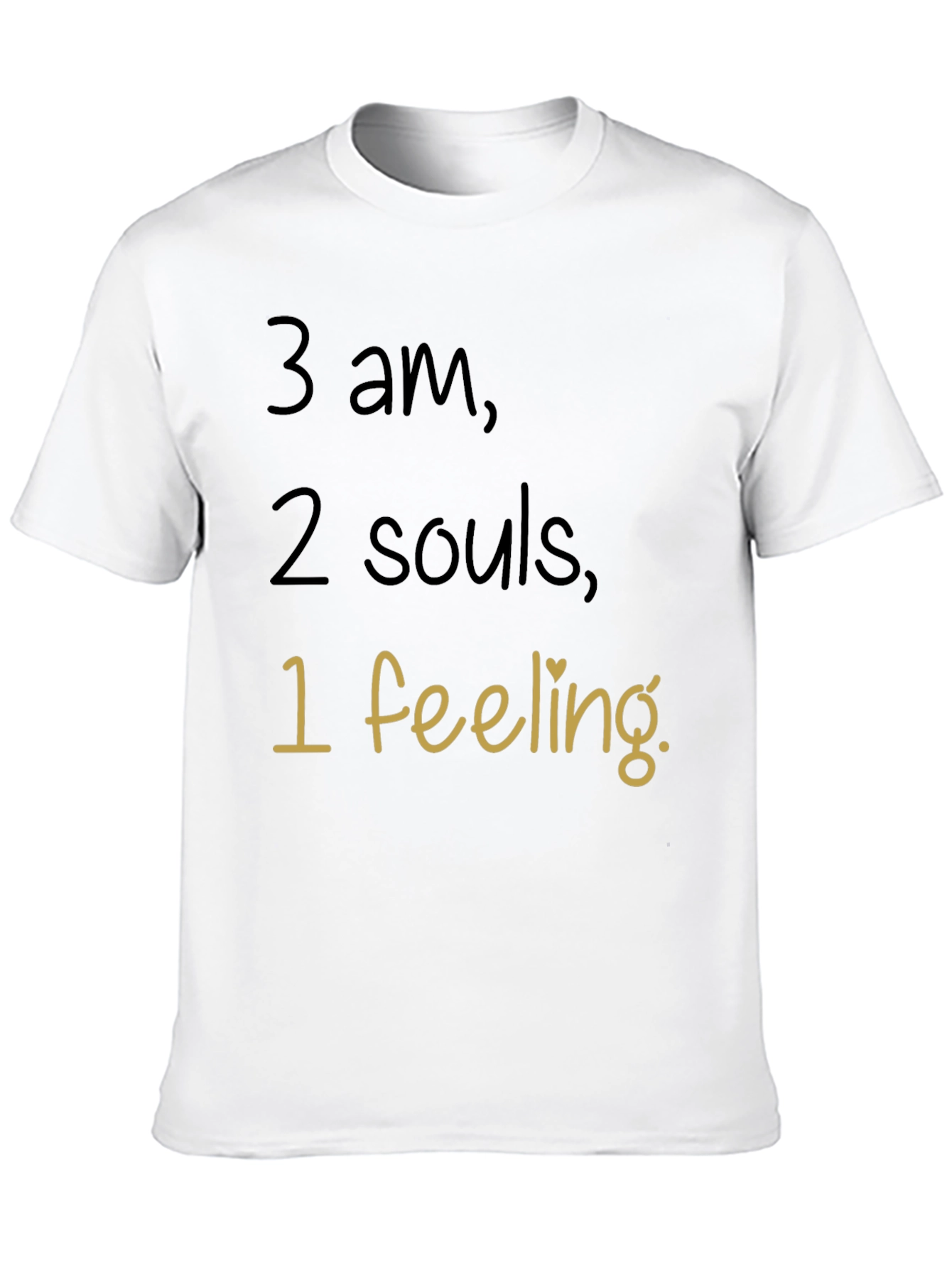Camiseta Negra 3 am 2 Almas 1 Sentimiento