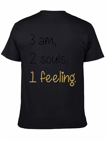 Camiseta Negra 3 am 2 Almas 1 Sentimiento