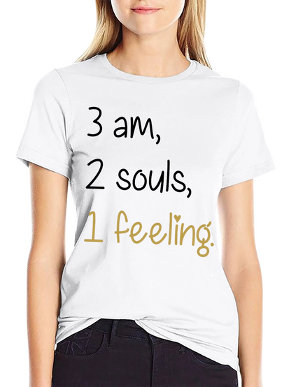 Camiseta Negra 3 am 2 Almas 1 Sentimiento