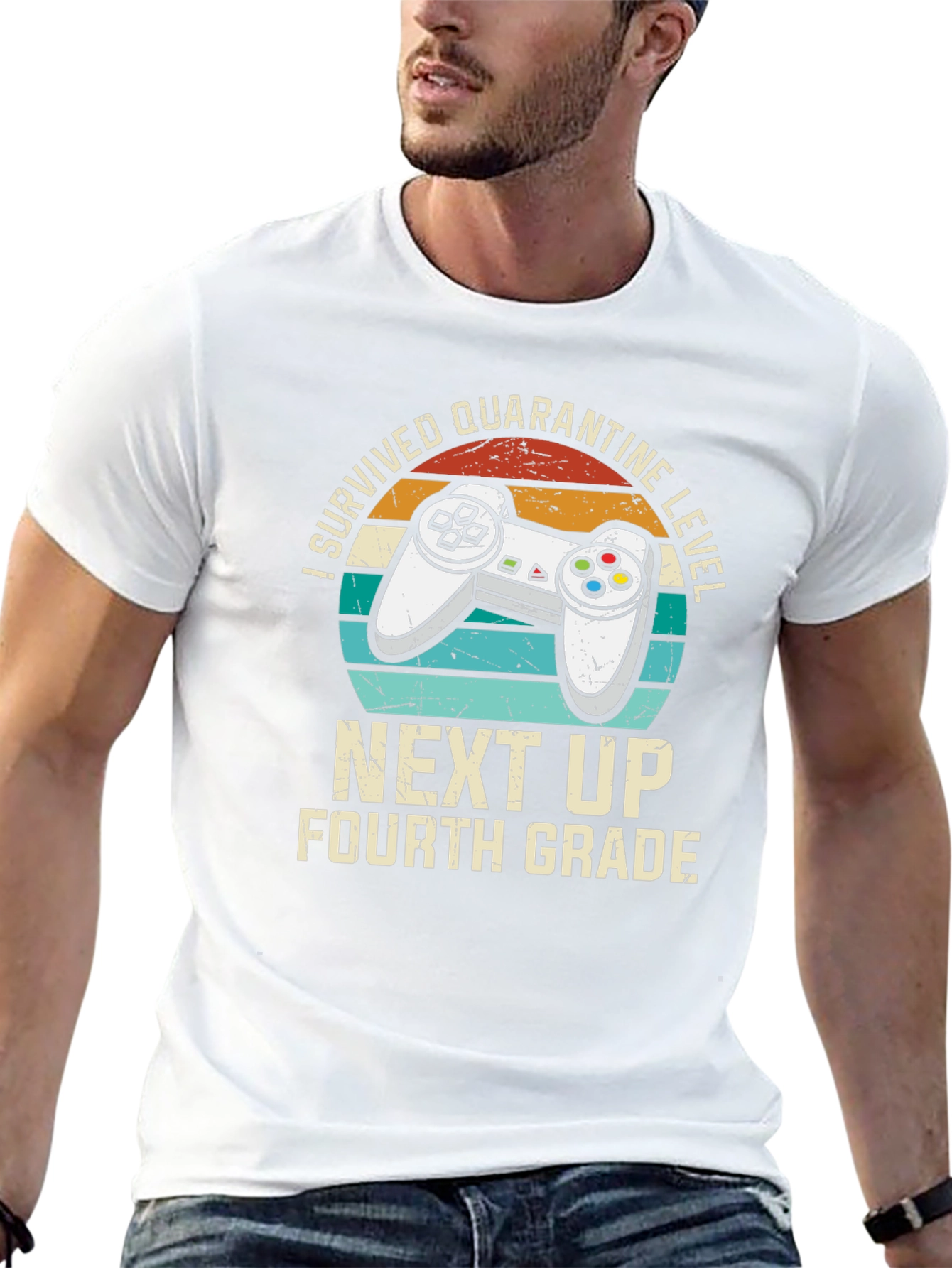 Camiseta Gamer Superviviente de Cuarentena Nivel 4