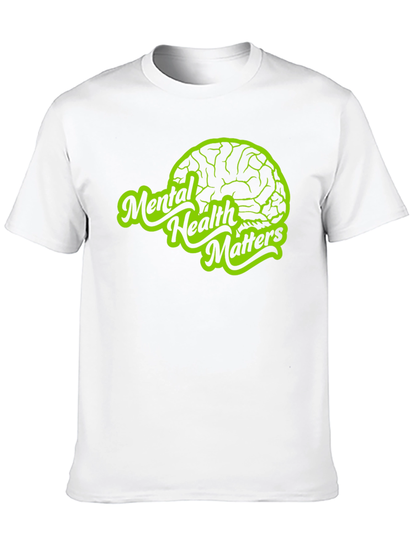 Camiseta Negra Salud Mental Importa con Diseño Cerebro