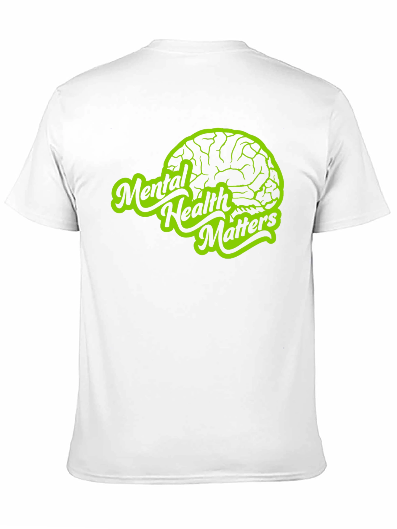 Camiseta Negra Salud Mental Importa con Diseño Cerebro