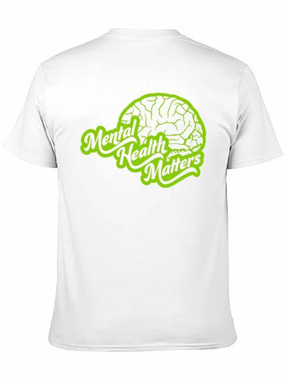 Camiseta Negra Salud Mental Importa con Diseño Cerebro