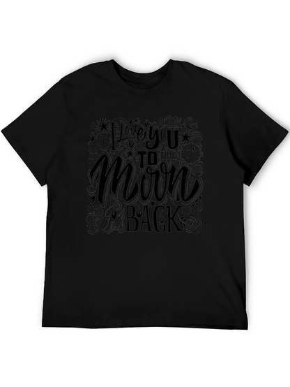 Camiseta Negra: Te Amo Hasta La Luna