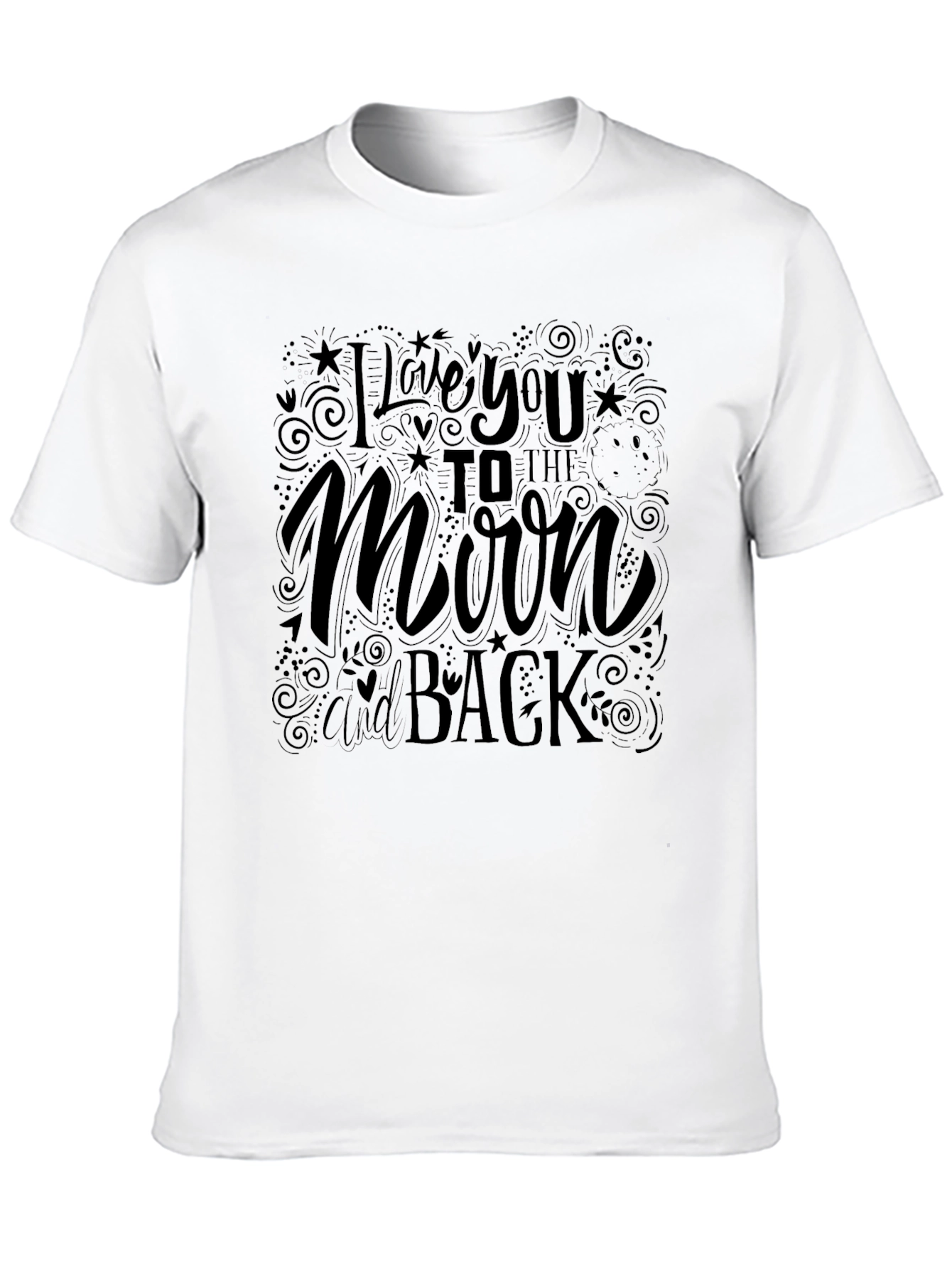 Camiseta Negra: Te Amo Hasta La Luna