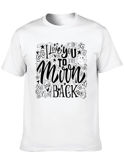 Camiseta Negra: Te Amo Hasta La Luna