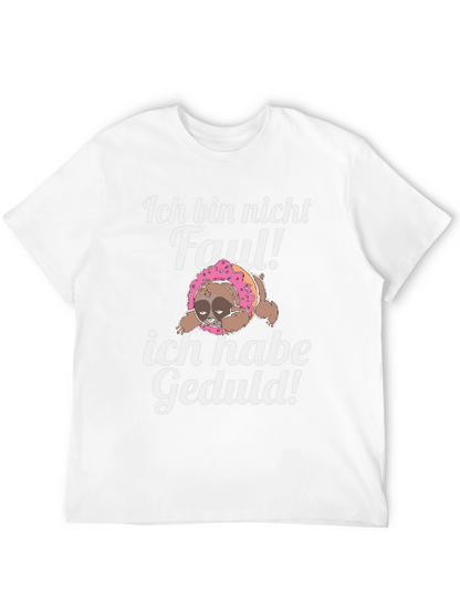 Camiseta Negra con Diseño de Perezoso Divertido