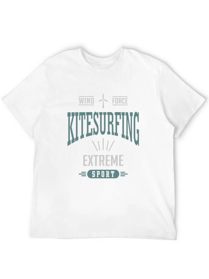 Camiseta Negra Kitesurfing: Viento y Fuerza