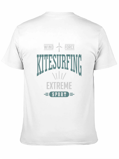 Camiseta Negra Kitesurfing: Viento y Fuerza