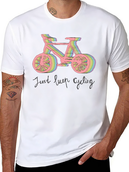 Camiseta Negra Ciclismo Just Keep Cycling