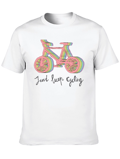 Camiseta Negra Ciclismo Just Keep Cycling