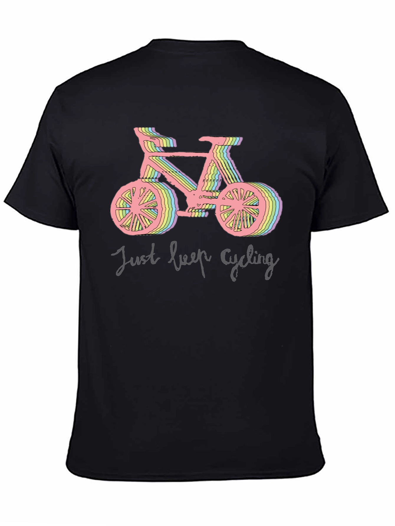 Camiseta Negra Ciclismo Just Keep Cycling