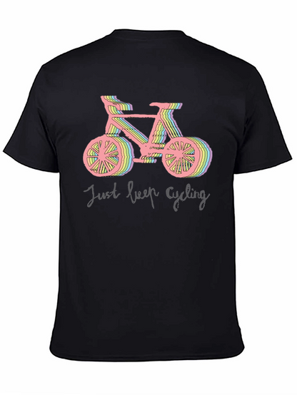 Camiseta Negra Ciclismo Just Keep Cycling