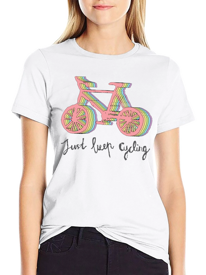 Camiseta Negra Ciclismo Just Keep Cycling