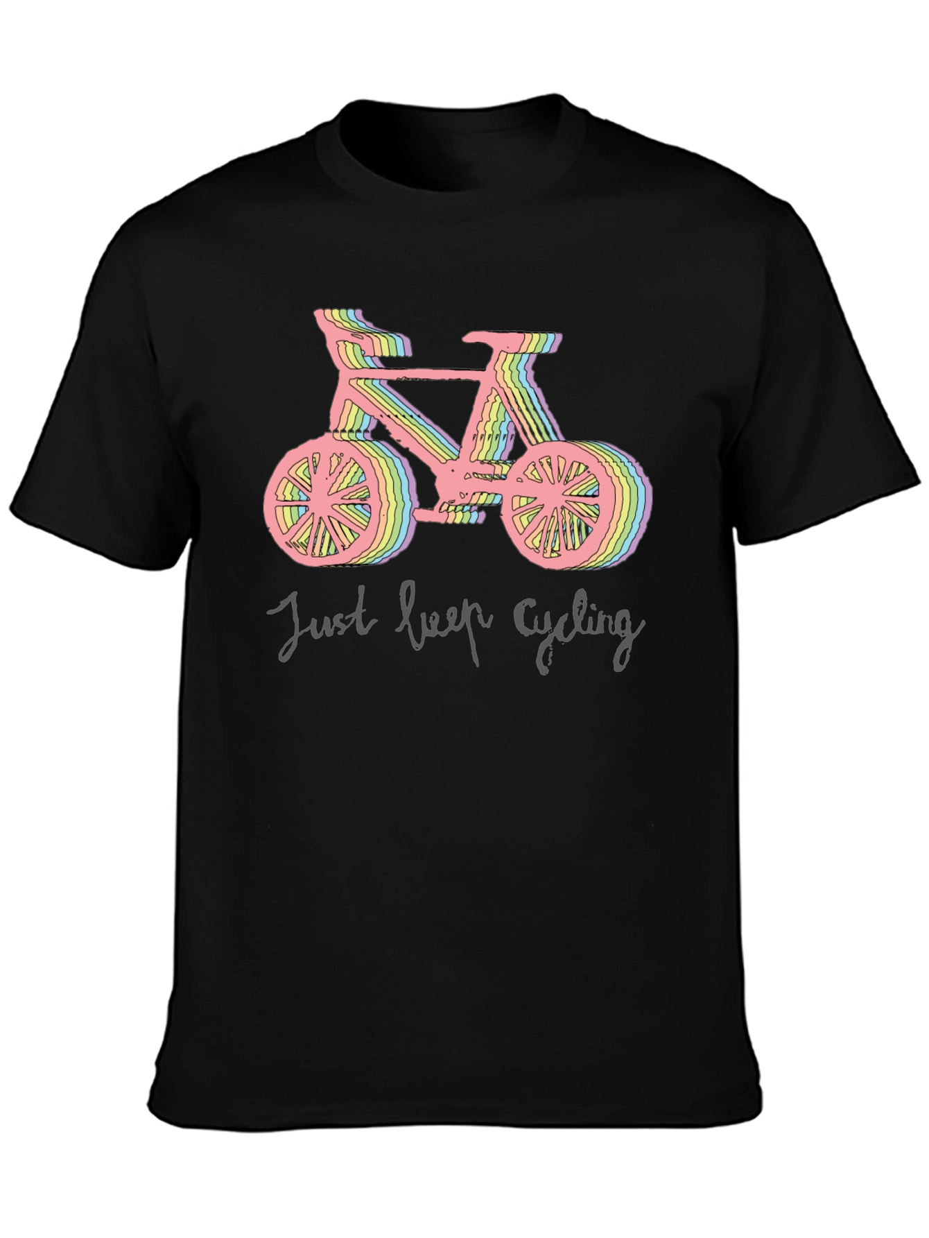 Camiseta Negra Ciclismo Just Keep Cycling