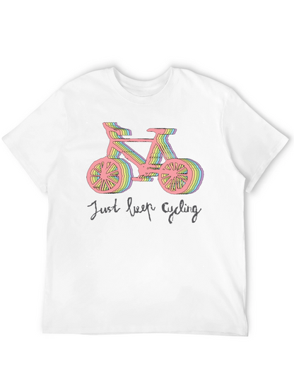 Camiseta Negra Ciclismo Just Keep Cycling