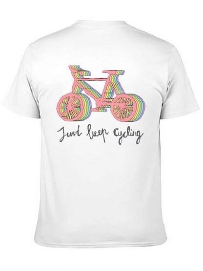 Camiseta Negra Ciclismo Just Keep Cycling