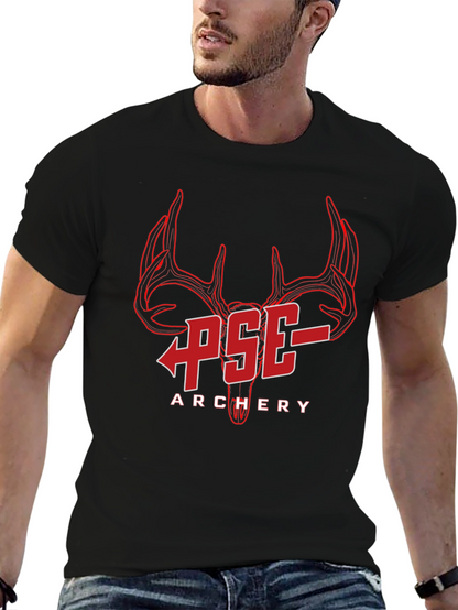 Camiseta Negra PSE Archery Diseño Ciervo