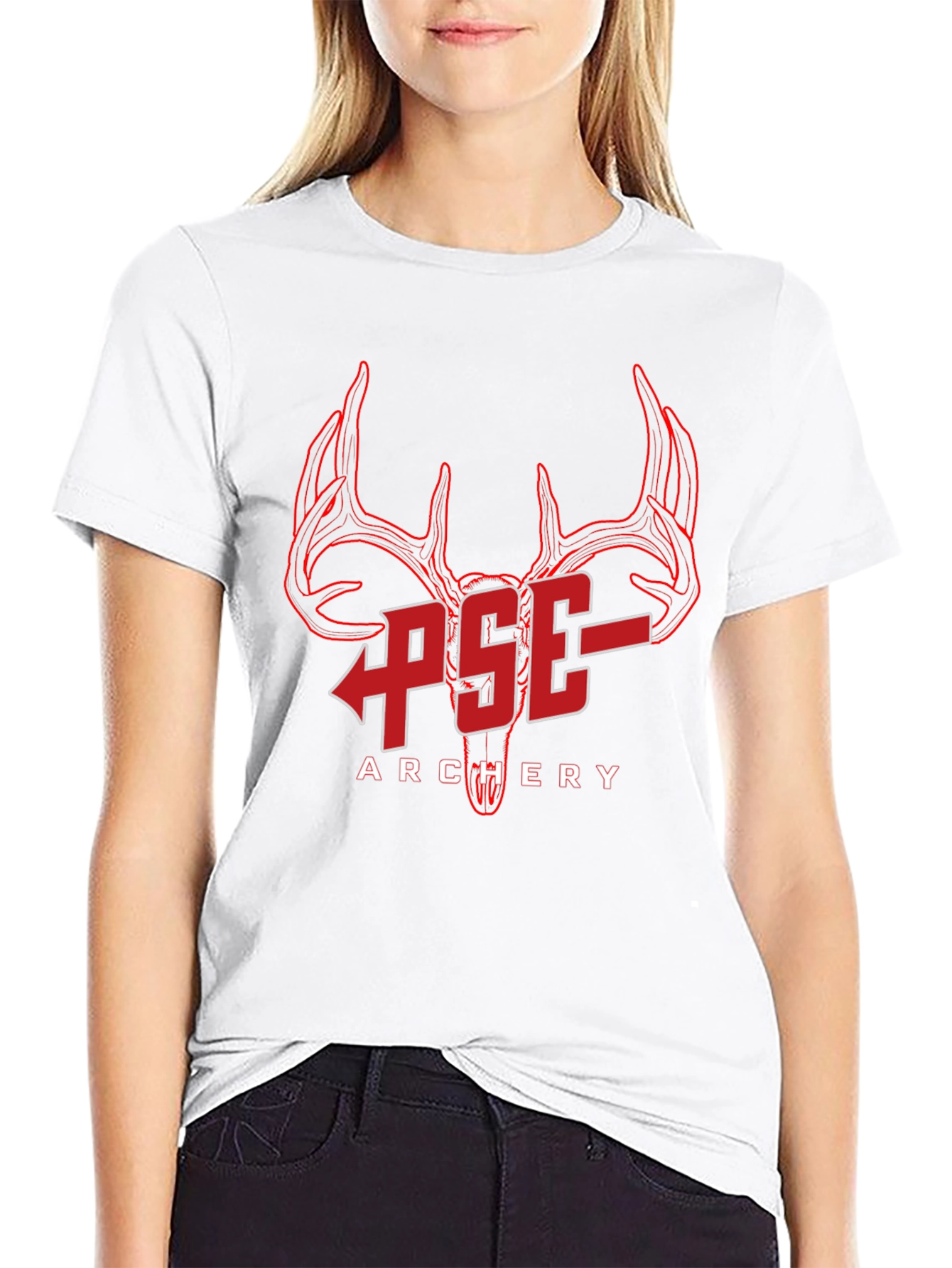 Camiseta Negra PSE Archery Diseño Ciervo