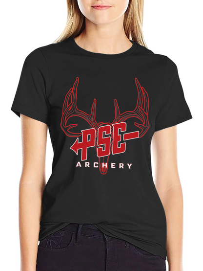 Camiseta Negra PSE Archery Diseño Ciervo
