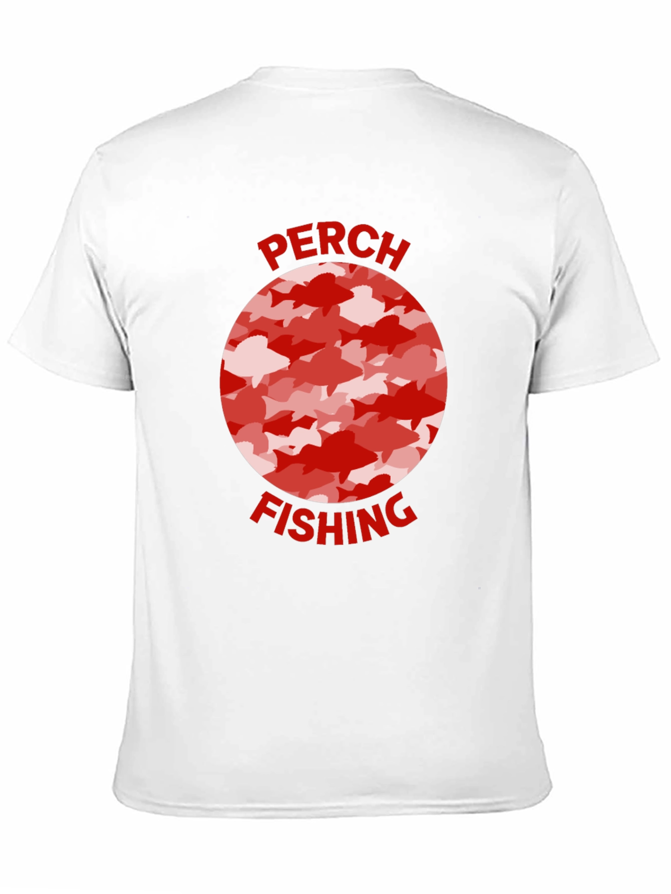 Camiseta Negra Pesca Perca Diseño Peces