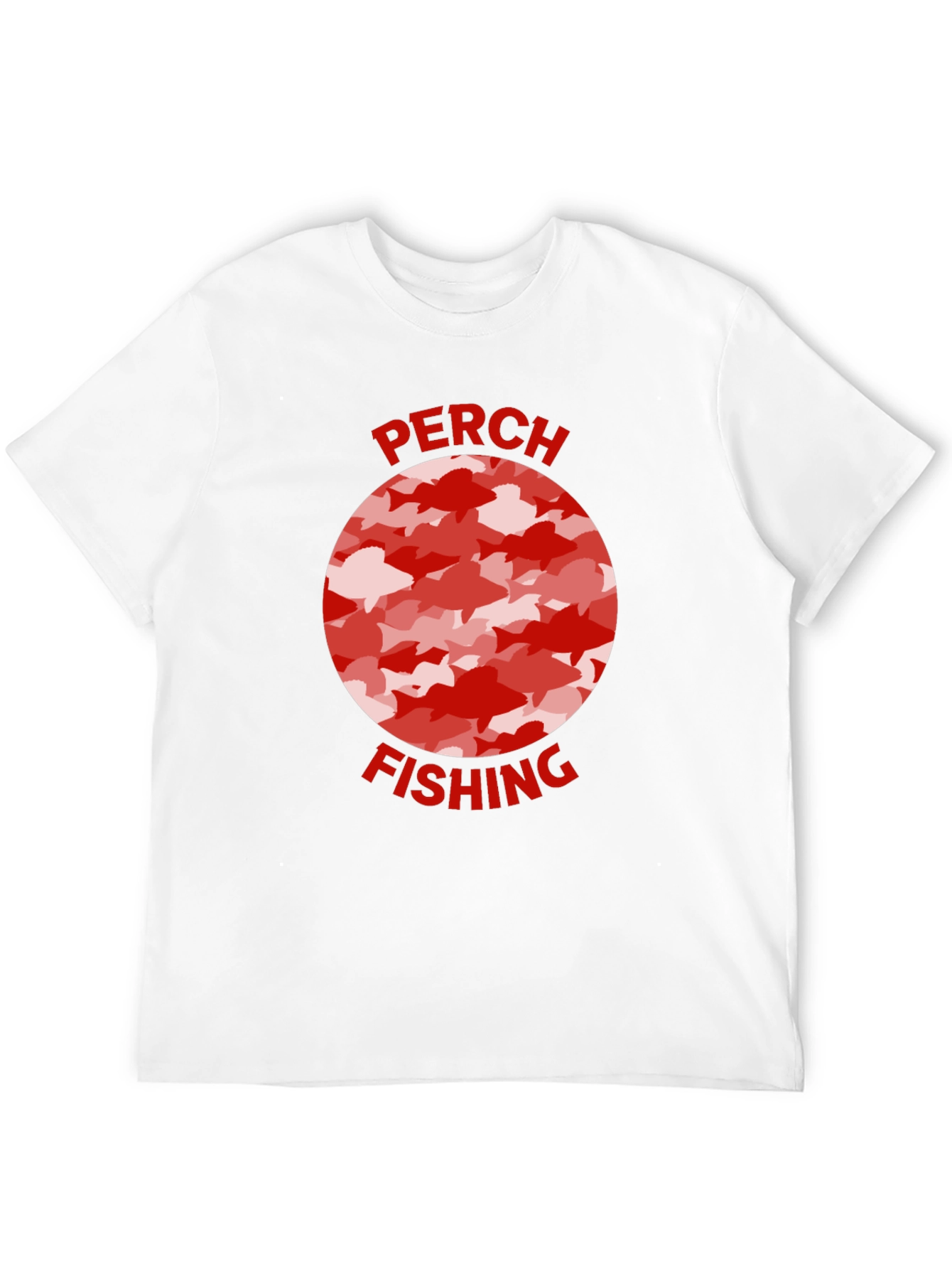 Camiseta Negra Pesca Perca Diseño Peces