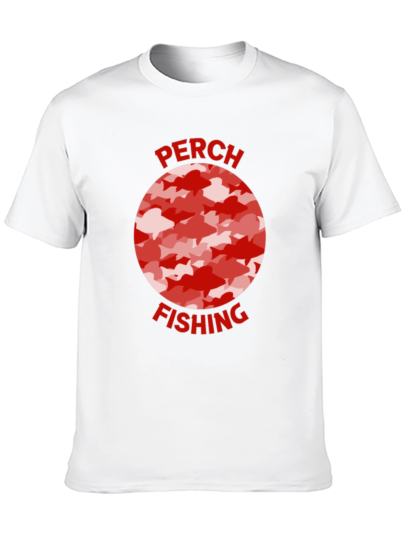Camiseta Negra Pesca Perca Diseño Peces