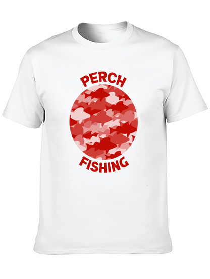 Camiseta Negra Pesca Perca Diseño Peces