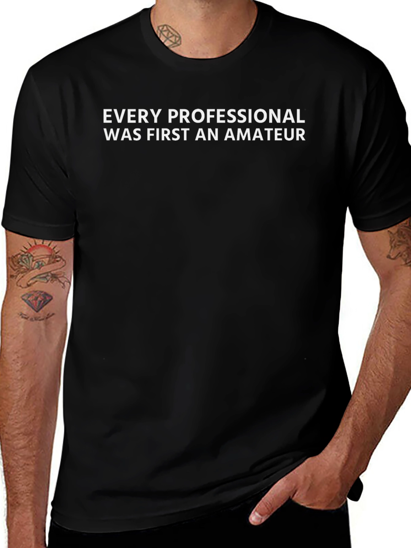 Camiseta Negra: Todo Profesional Fue Amateur