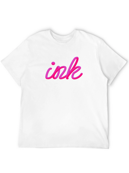 Camiseta Negra Ink Rosa Vibrante