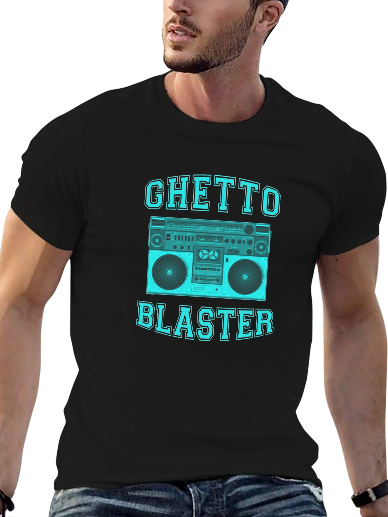 Camiseta Negra Ghetto Blaster