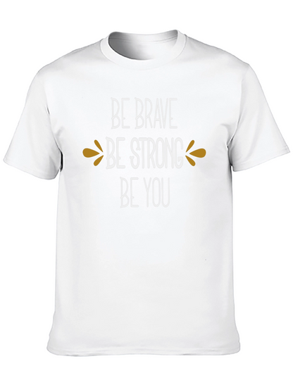 Camiseta Negra Inspiracional: Sé Valiente Fuerte Tú