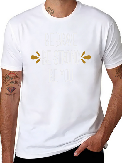 Camiseta Negra Inspiracional: Sé Valiente Fuerte Tú