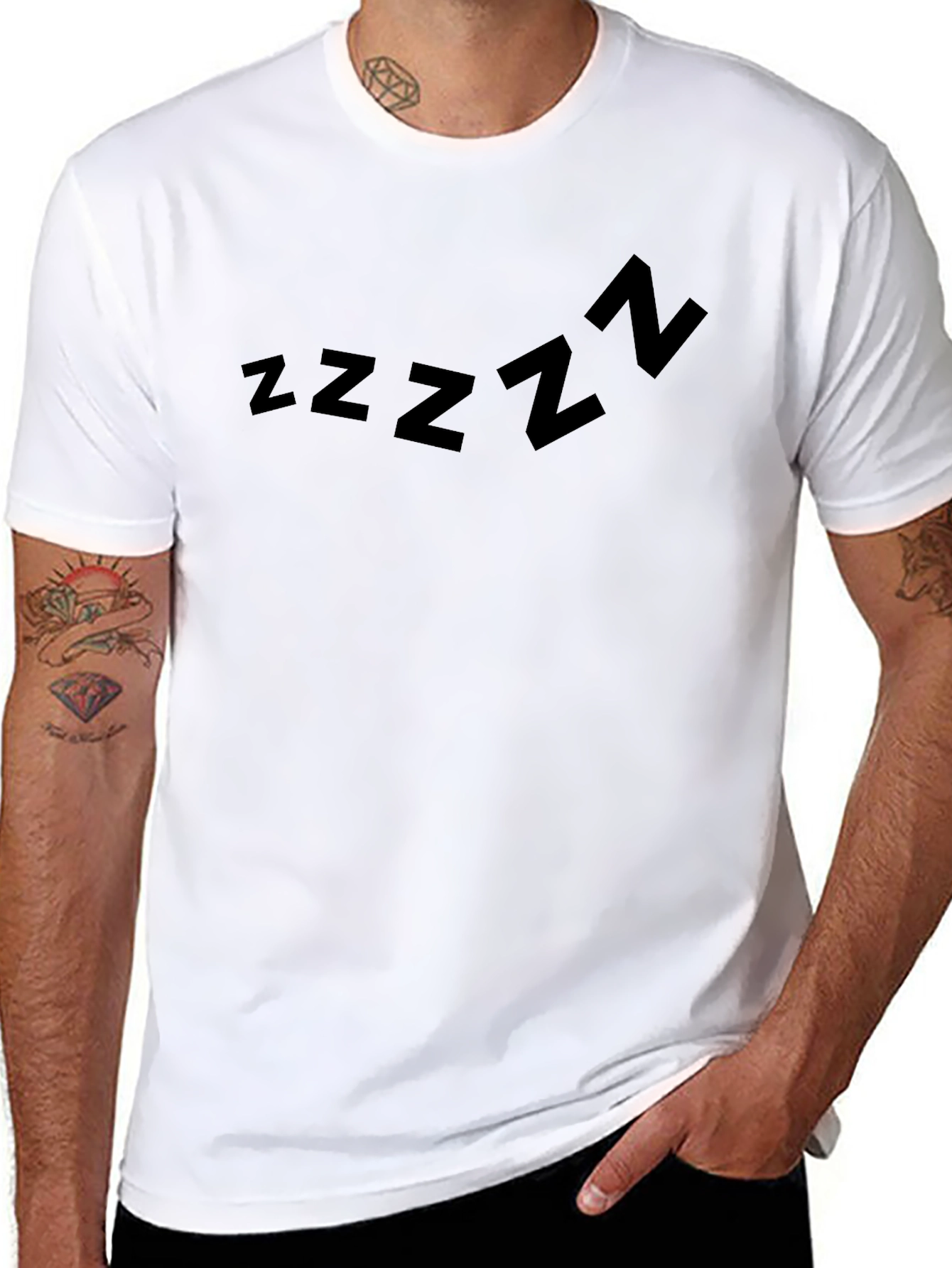 Camiseta Negra ZZZZ - Comodidad y Estilo Casual