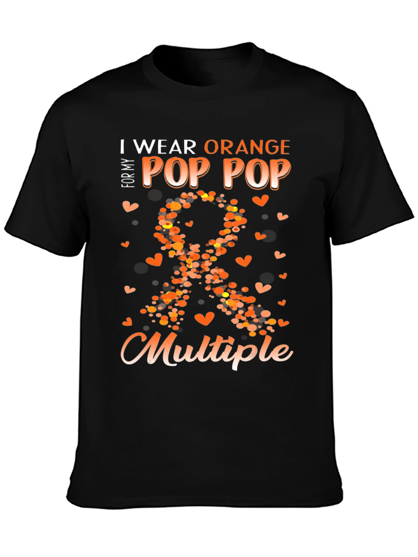 Camiseta Naranja Concienciación Esclerosis Múltiple Para Mi Abuelo