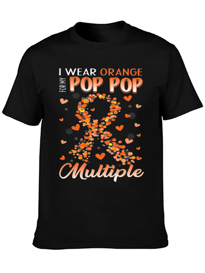 Camiseta Naranja Concienciación Esclerosis Múltiple Para Mi Abuelo