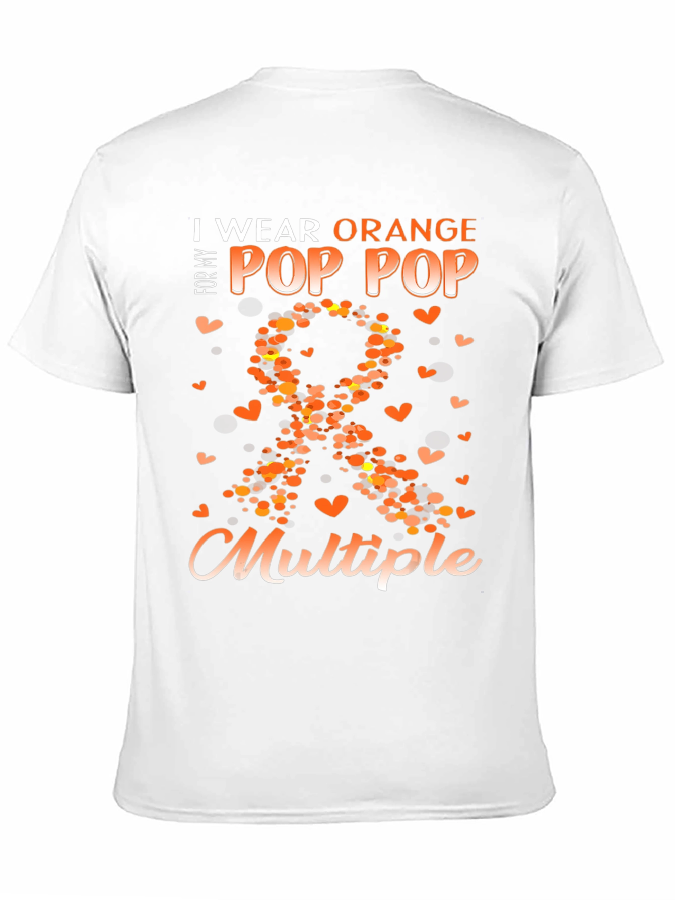 Camiseta Naranja Concienciación Esclerosis Múltiple Para Mi Abuelo