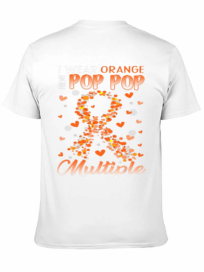 Camiseta Naranja Concienciación Esclerosis Múltiple Para Mi Abuelo