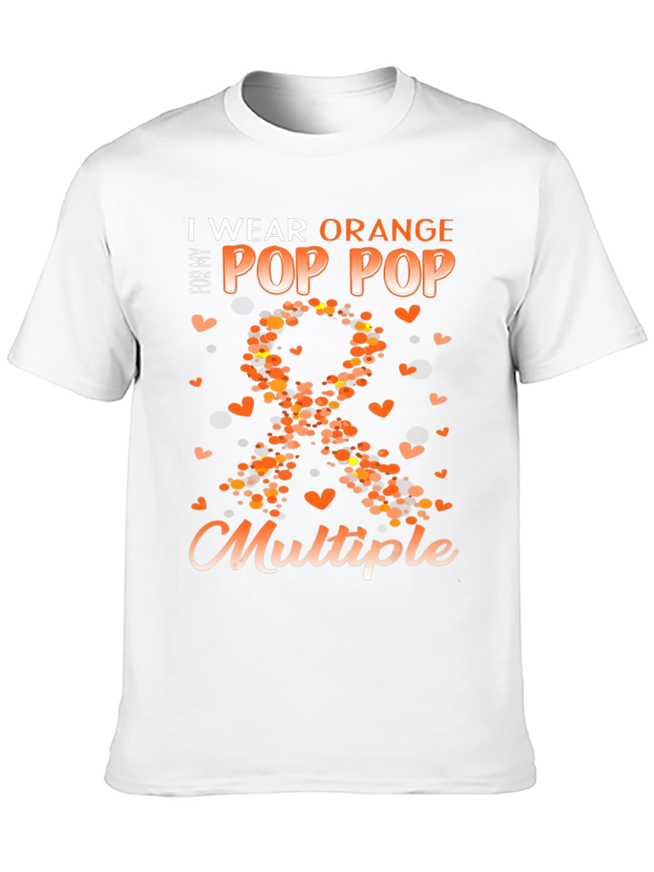 Camiseta Naranja Concienciación Esclerosis Múltiple Para Mi Abuelo
