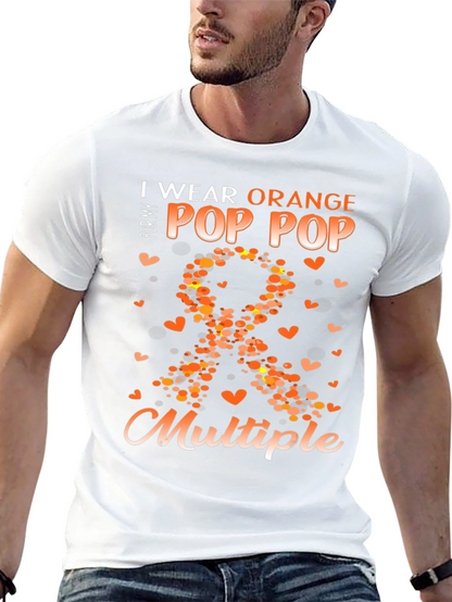 Camiseta Naranja Concienciación Esclerosis Múltiple Para Mi Abuelo