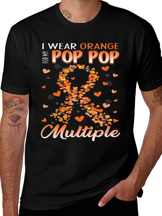 Camiseta Naranja Concienciación Esclerosis Múltiple Para Mi Abuelo