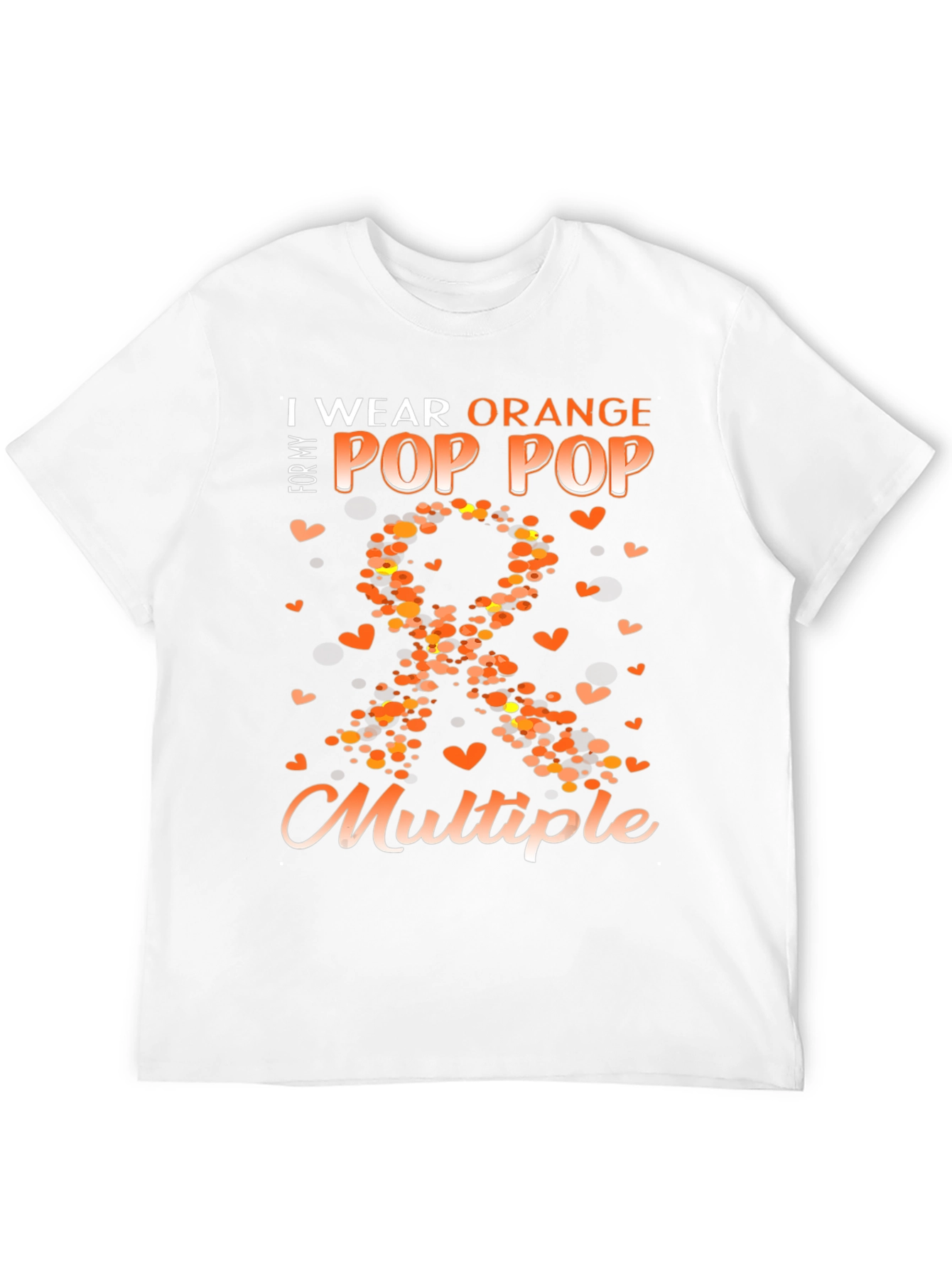 Camiseta Naranja Concienciación Esclerosis Múltiple Para Mi Abuelo