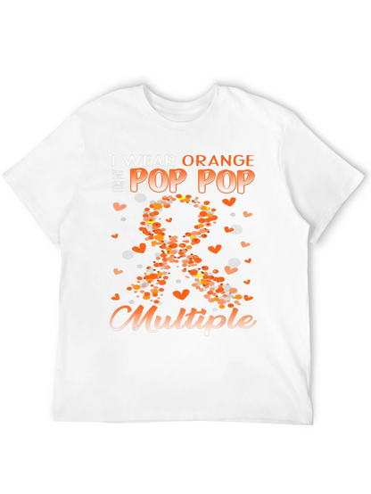 Camiseta Naranja Concienciación Esclerosis Múltiple Para Mi Abuelo