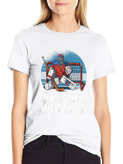 Camiseta Negra In Hockey We Trust