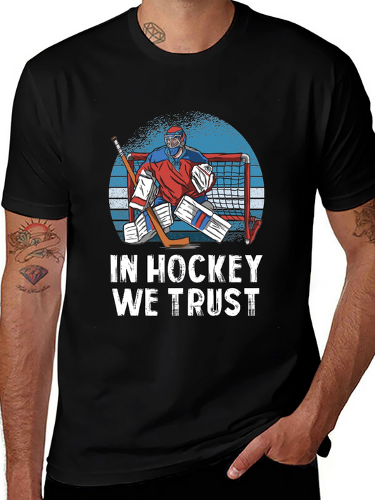Camiseta Negra In Hockey We Trust