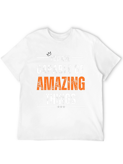 Camiseta Negra Motivacional Cosas Asombrosas